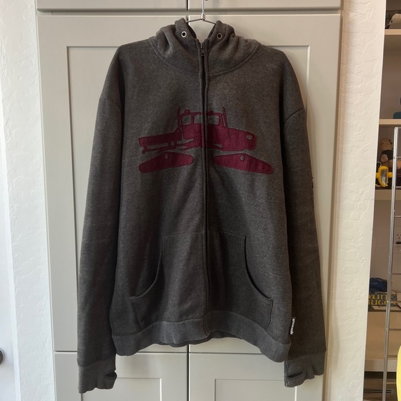 Spacecraft snowcraft grey patch felt zip down hoodie utility XL Streetwear - Picture 1 of 10